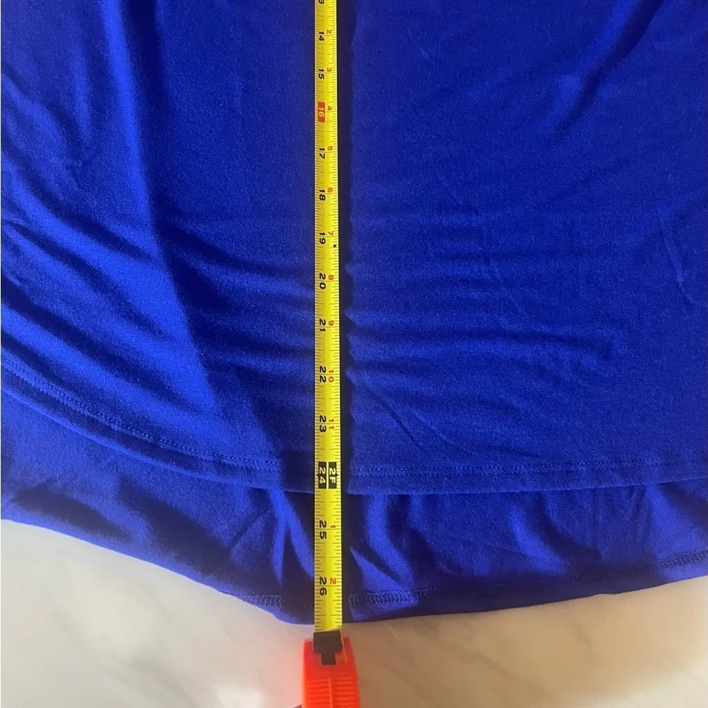 Zenana Women's Plus Size 3XL Blue Skirt Drawstring Pockets Tulip Hem NWT - Picture 7 of 9